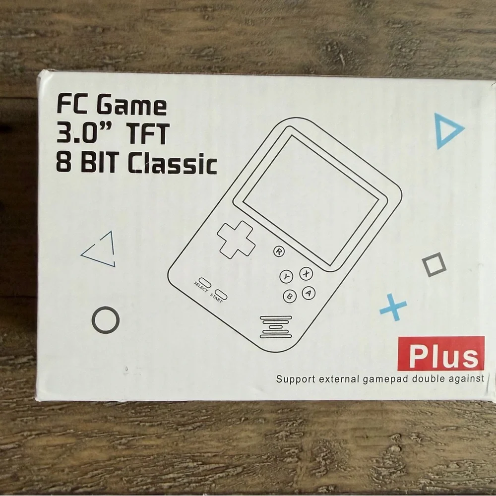 Portable handheld game console with 400+ retro games – red